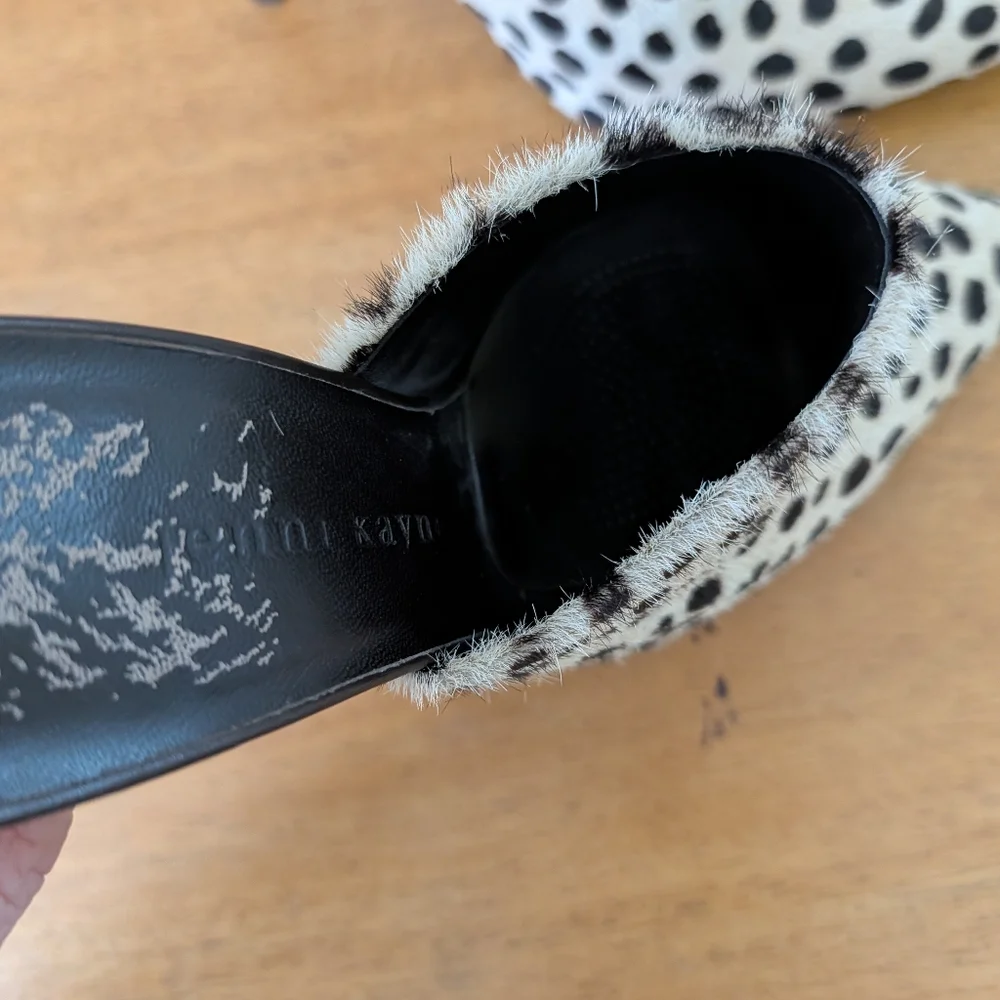 Jenni Kayne Painted‎ Pony Hair Heels Mule Slip On 37